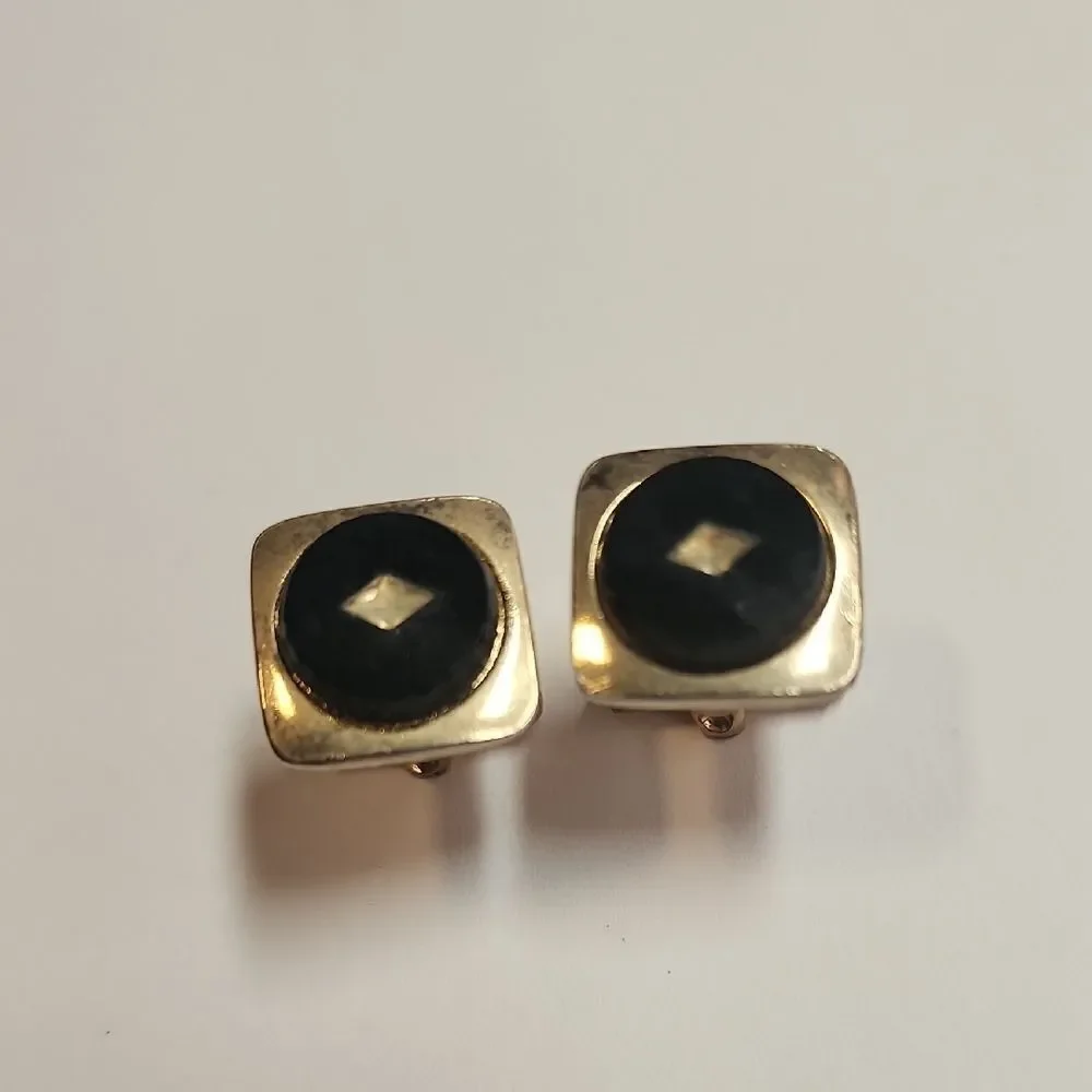 Gold and Black Cufflinks